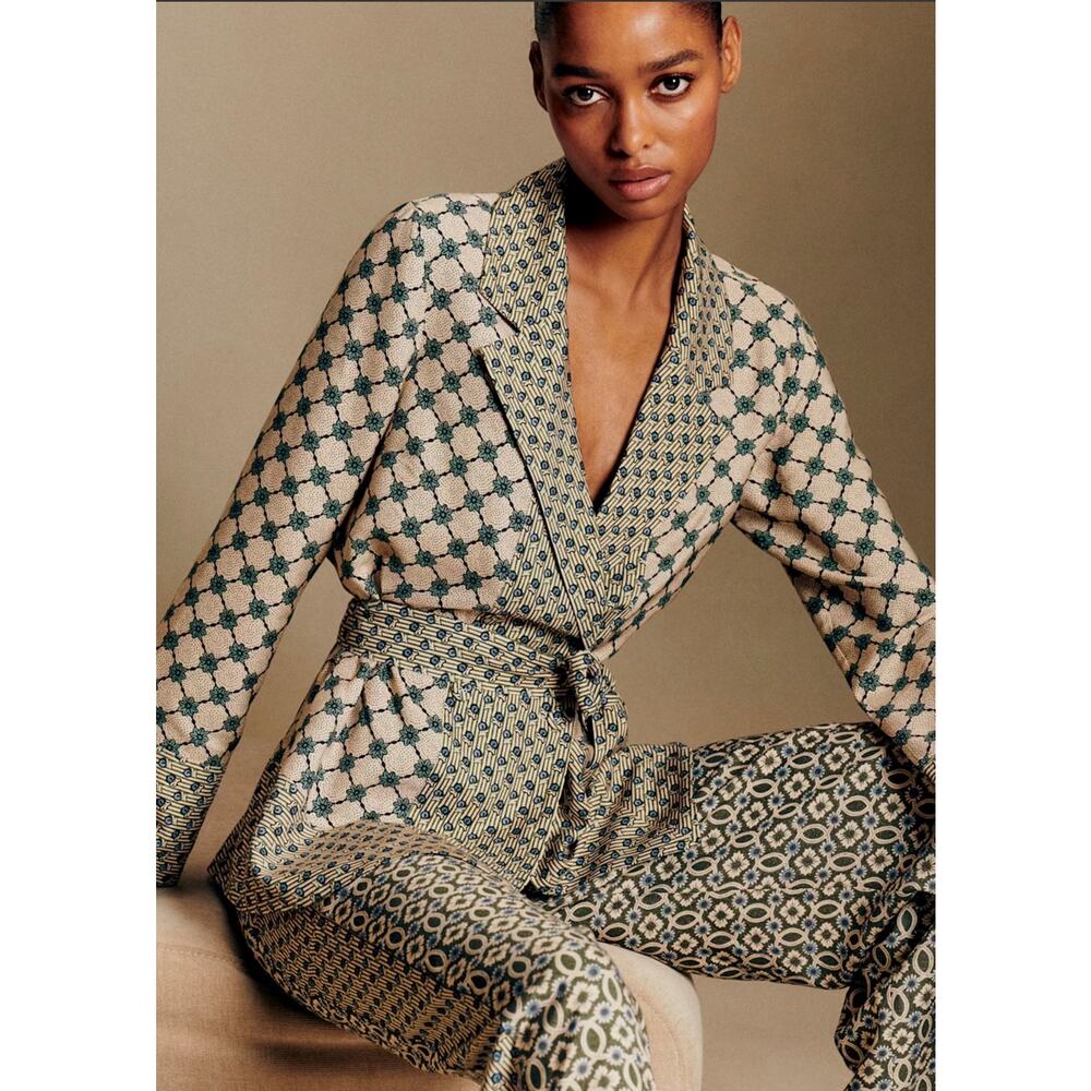 SÉZANE X ANTOINETTE POISSON Set AMIRIS SHIRT and CHRISTIAN TROUSERS US 6, Fr 38